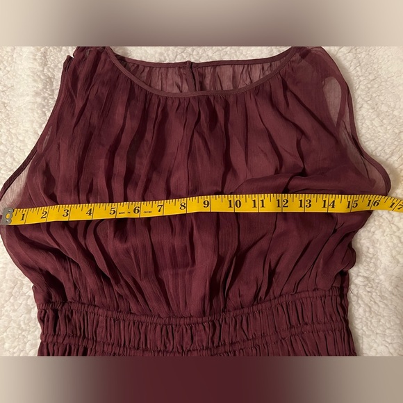 NWT Abercrombie & Fitch Chiffon Easy High-Neck Midi Dress with ruffled hem - Picture 11 of 16